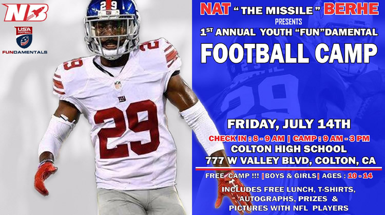 Nat Berhe at the Free FUNdamentals Camp co-hosted with Shareece Wright