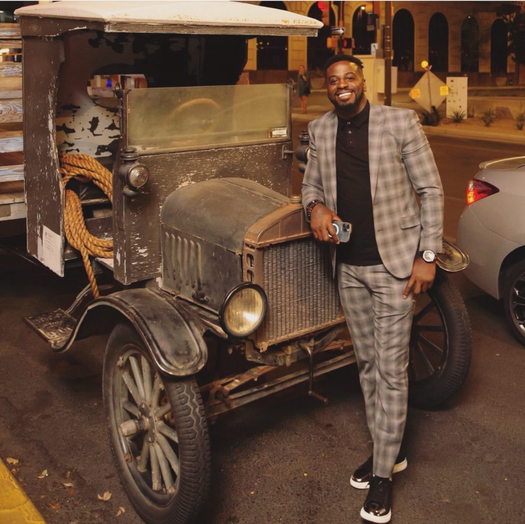 Shareece Wright — off the field, suited up