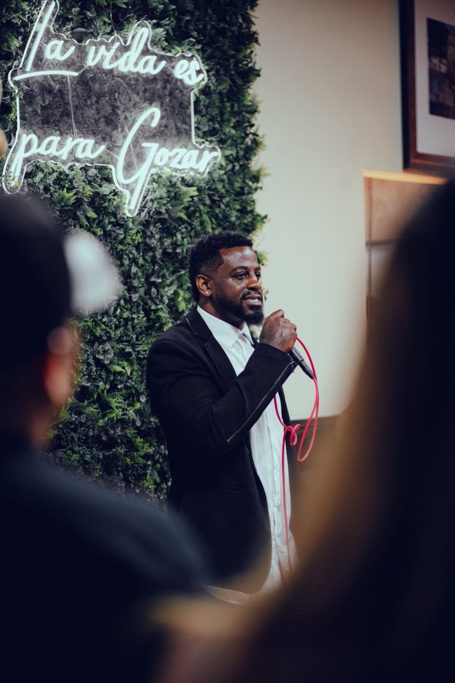 Shareece Wright commanding the stage